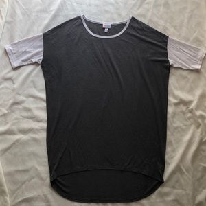 Lularoe Irma - Colorblock grey & white